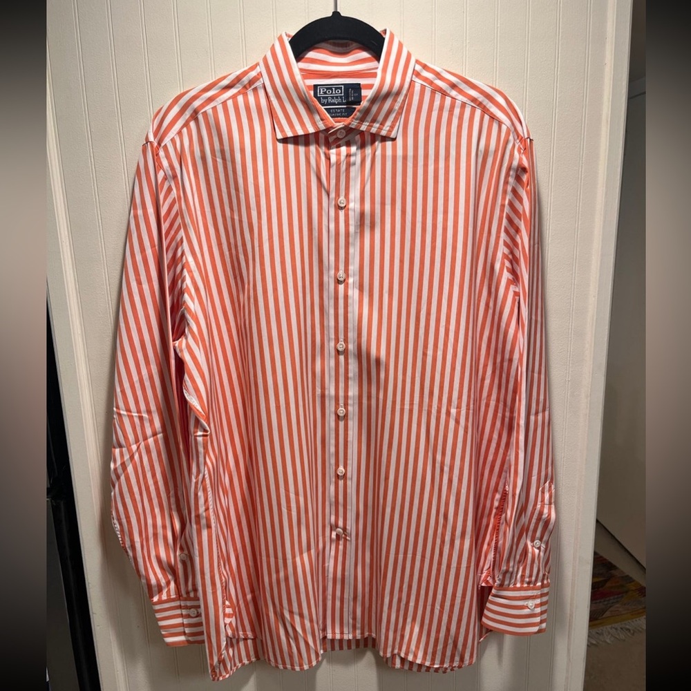 Polo Ralph Lauren estate classic fit orange dress shirt